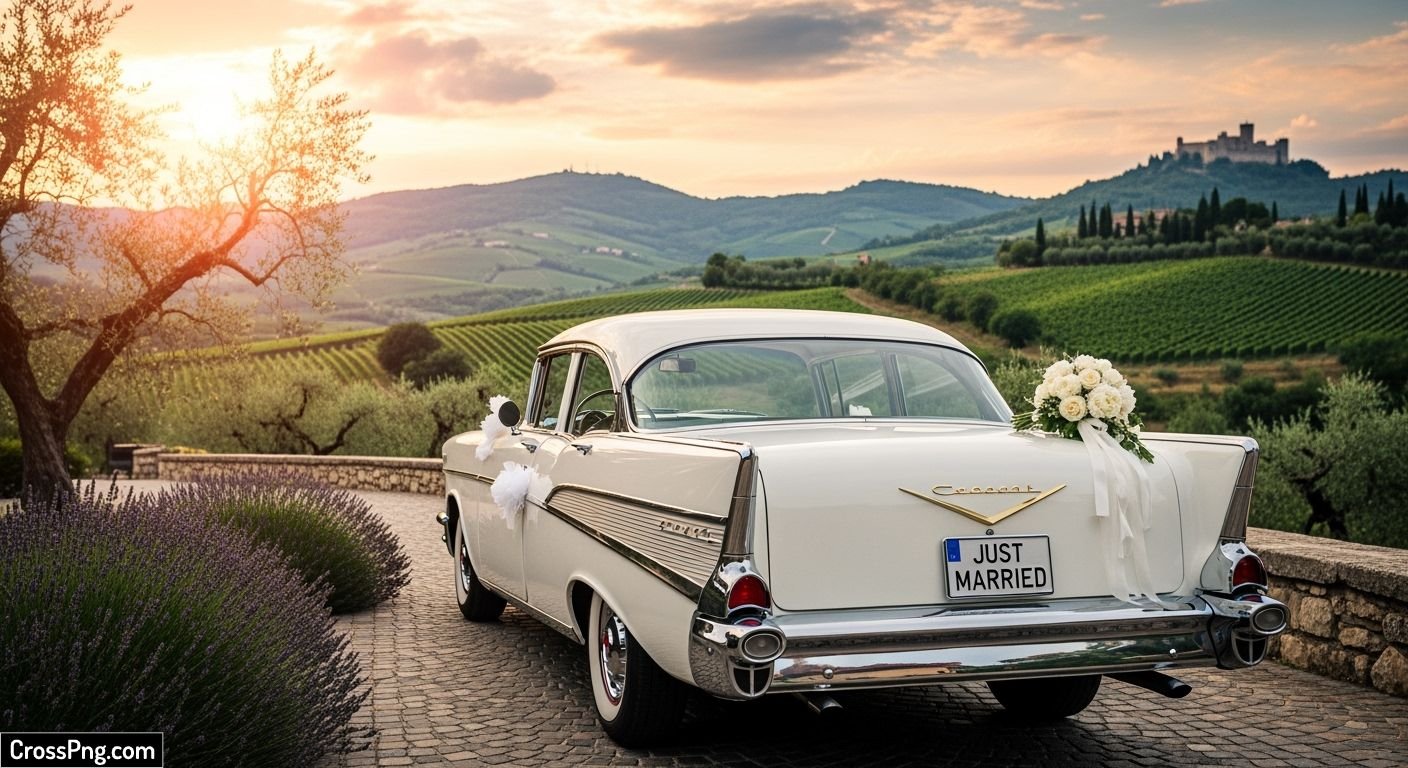 Wedding car poster background image