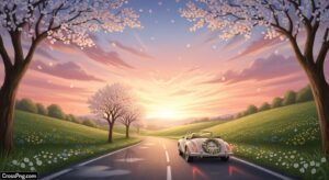 Wedding car poster background image 3