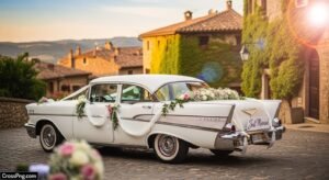 Wedding car poster background image