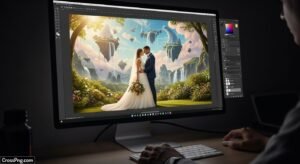 Wedding photo editing background image