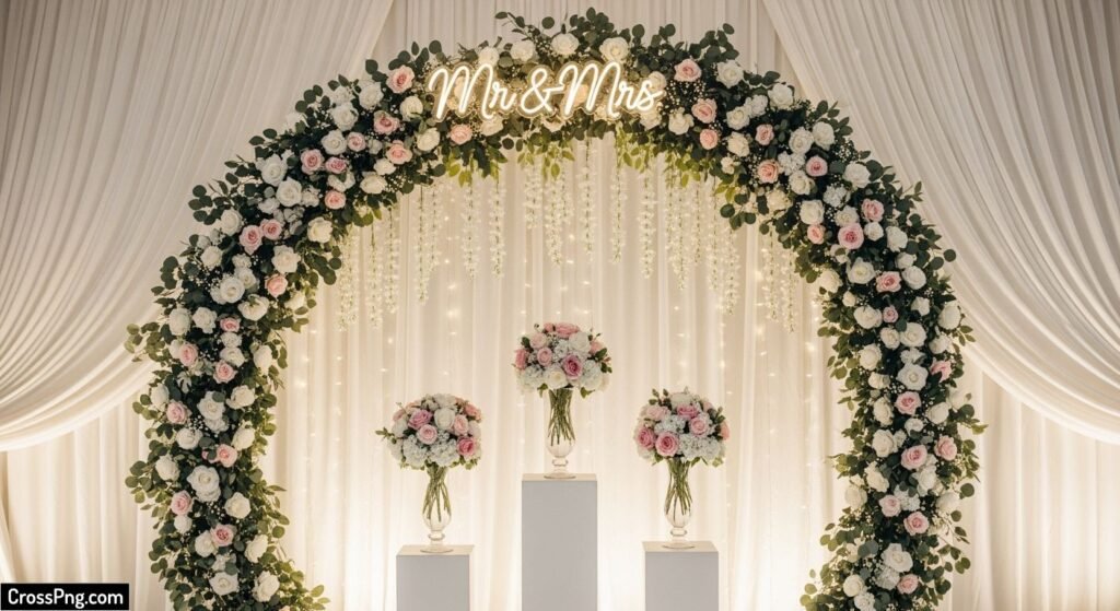 Wedding reception background design image 3