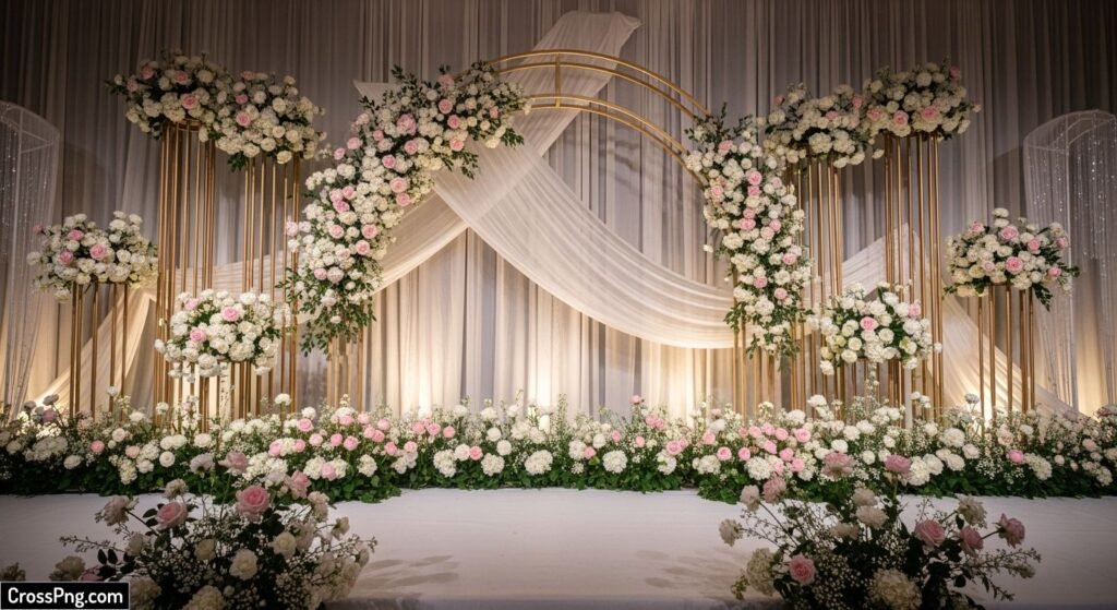 Wedding stage background decoration image
