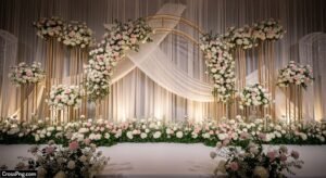Wedding stage background decoration image