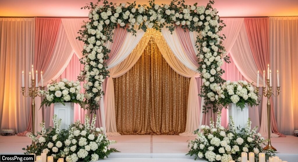 Wedding stage background decoration image