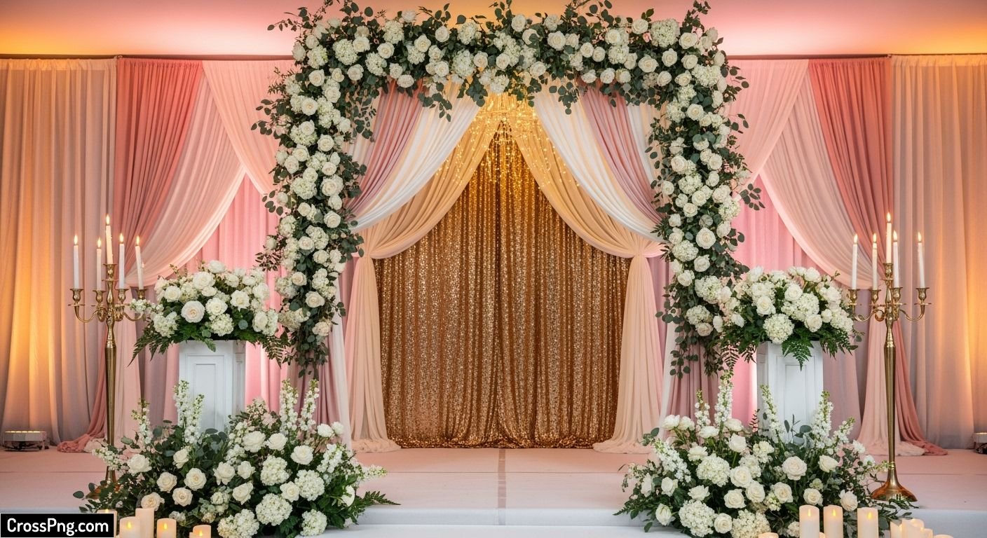 Wedding stage background decoration image