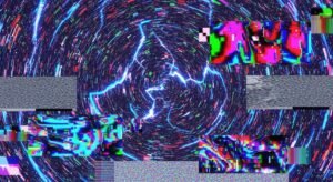 Weird glitchy animated background image 3
