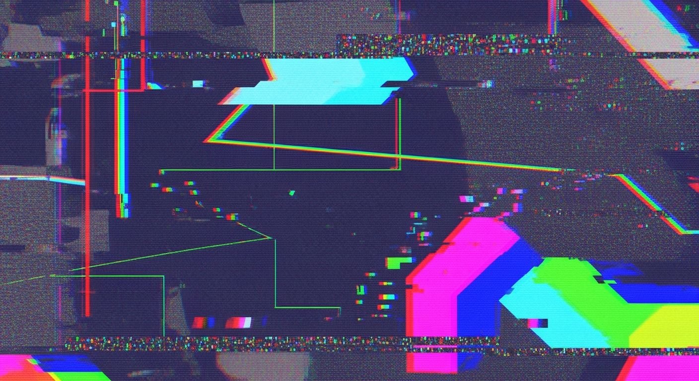 Weird glitchy animated background image 4
