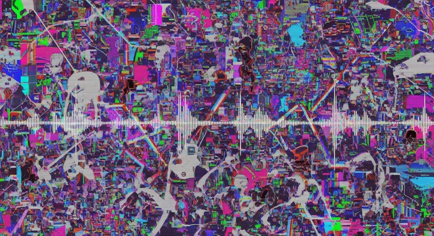 Weird glitchy animated background image