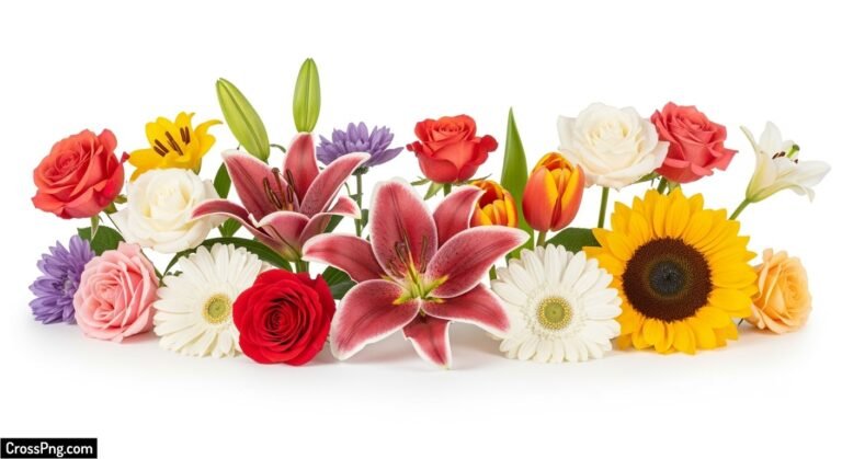 White background flower images image