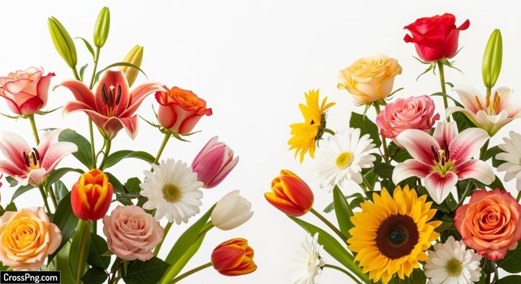 White background flower images image 2