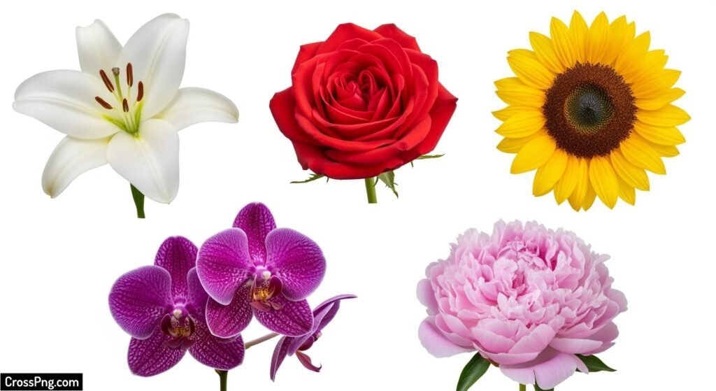 White background flower images image 3
