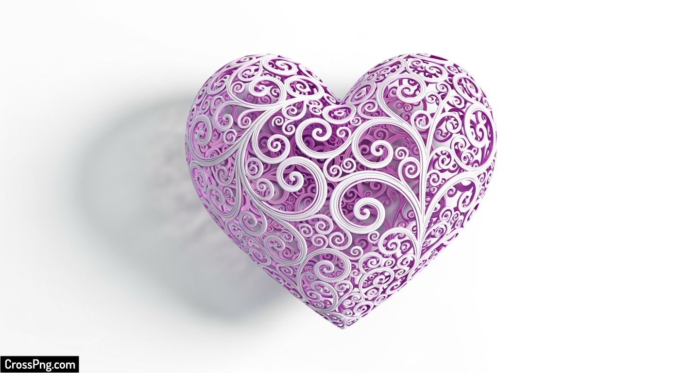 White background heart image 3