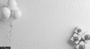 White birthday background image 2