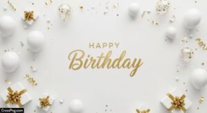 White birthday background image 3