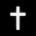 White cross black
