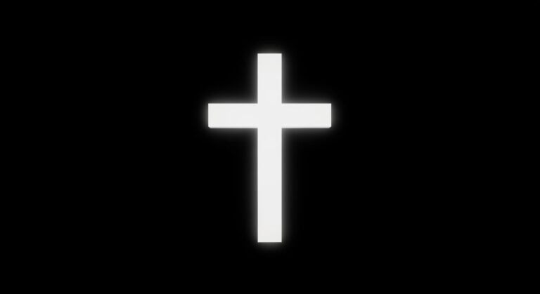 White cross black background image 2