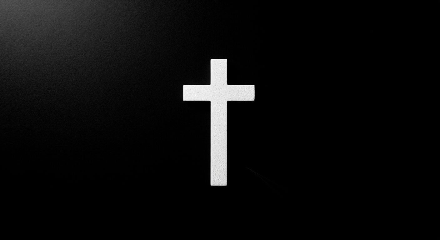 White cross black background image 3