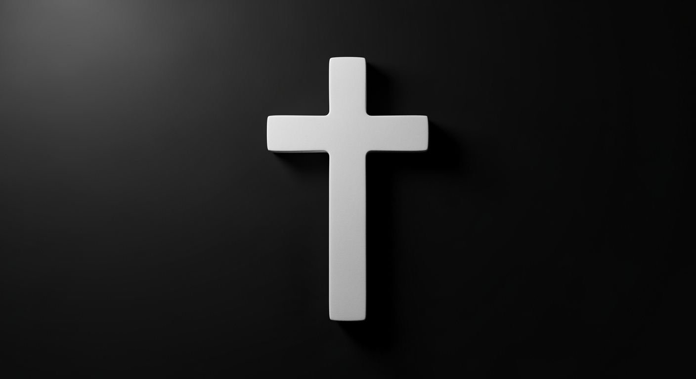 White cross black background image 4