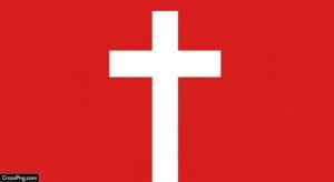 White cross red background image 3