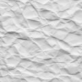 White crumpled paper background