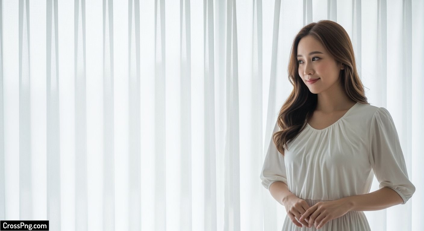White curtain background image