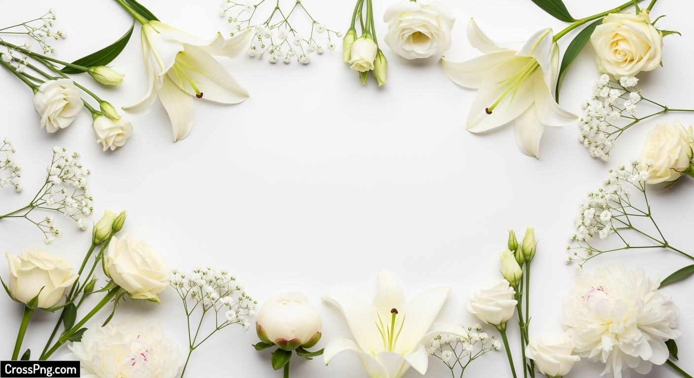 White floral background image