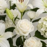 White floral background image 2