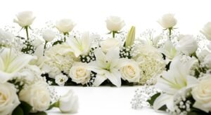 White flower background image 2