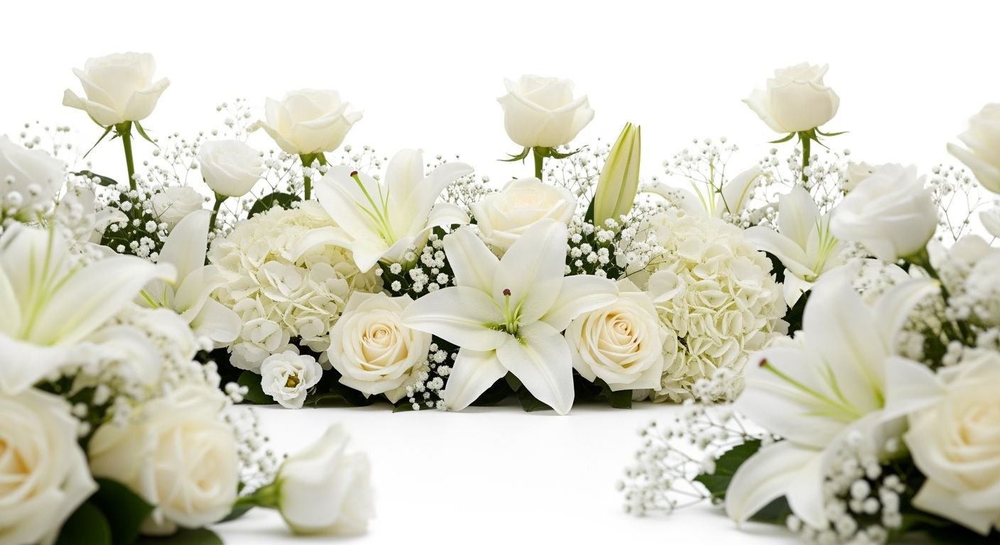 White flower background image 2