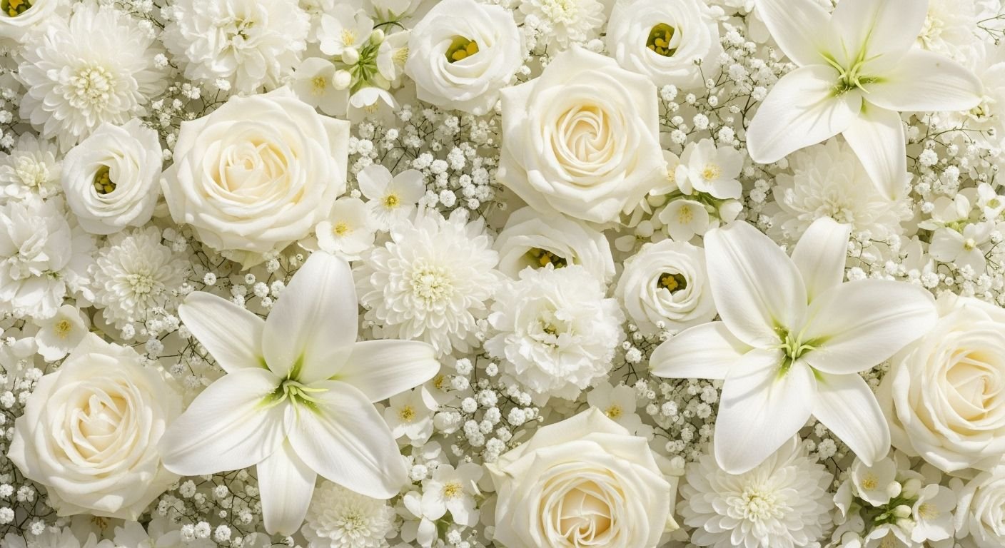 White flower background image 3