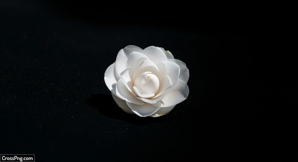 White flower black background image 3