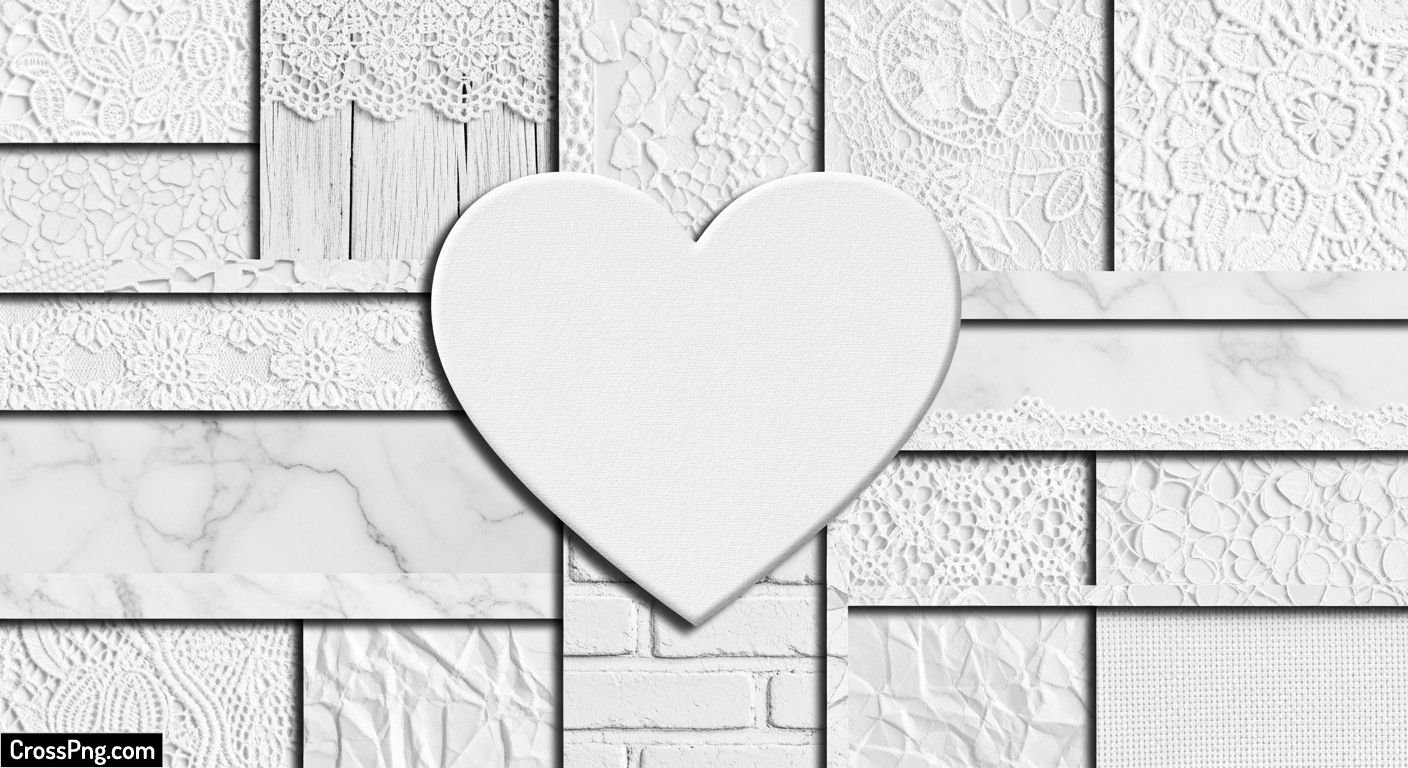 White heart background image 2