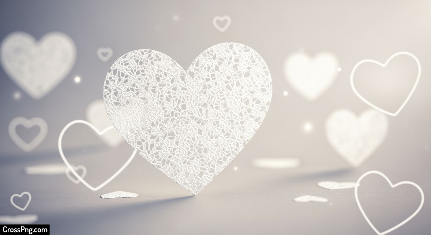 White heart background image 3