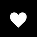 White heart with black