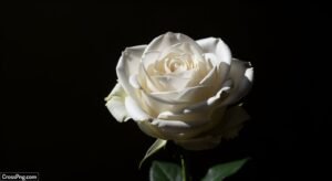 White rose black background image