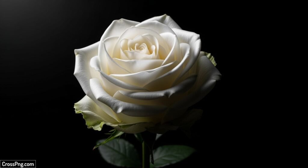 White rose black background image 3