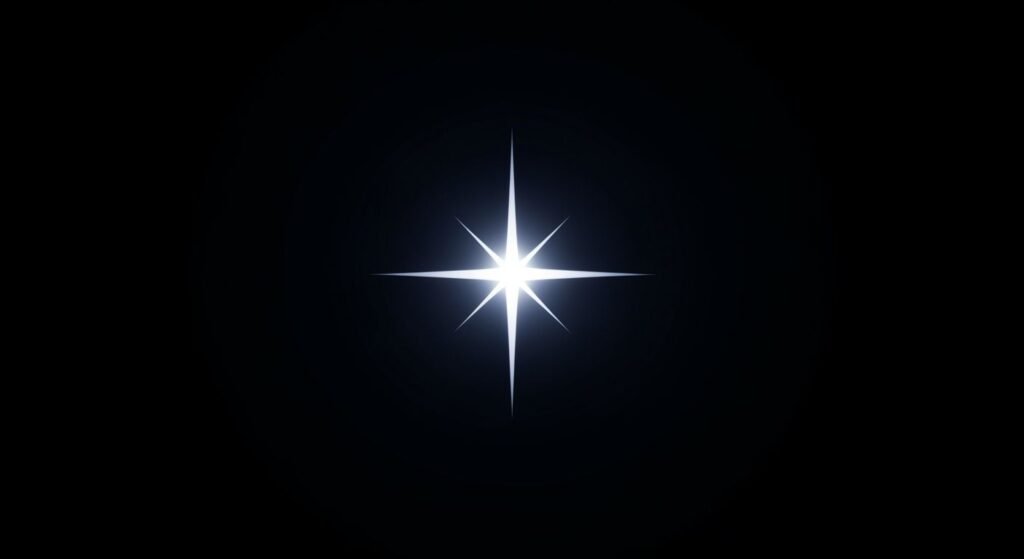 White star black background image