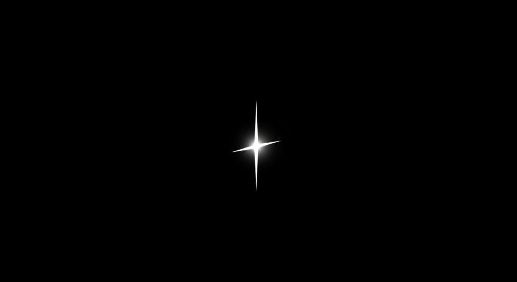 White star black background image 3