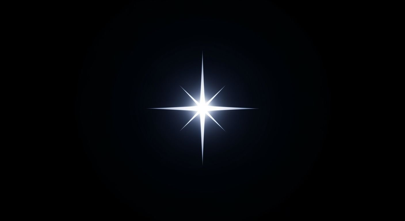 White star black background image