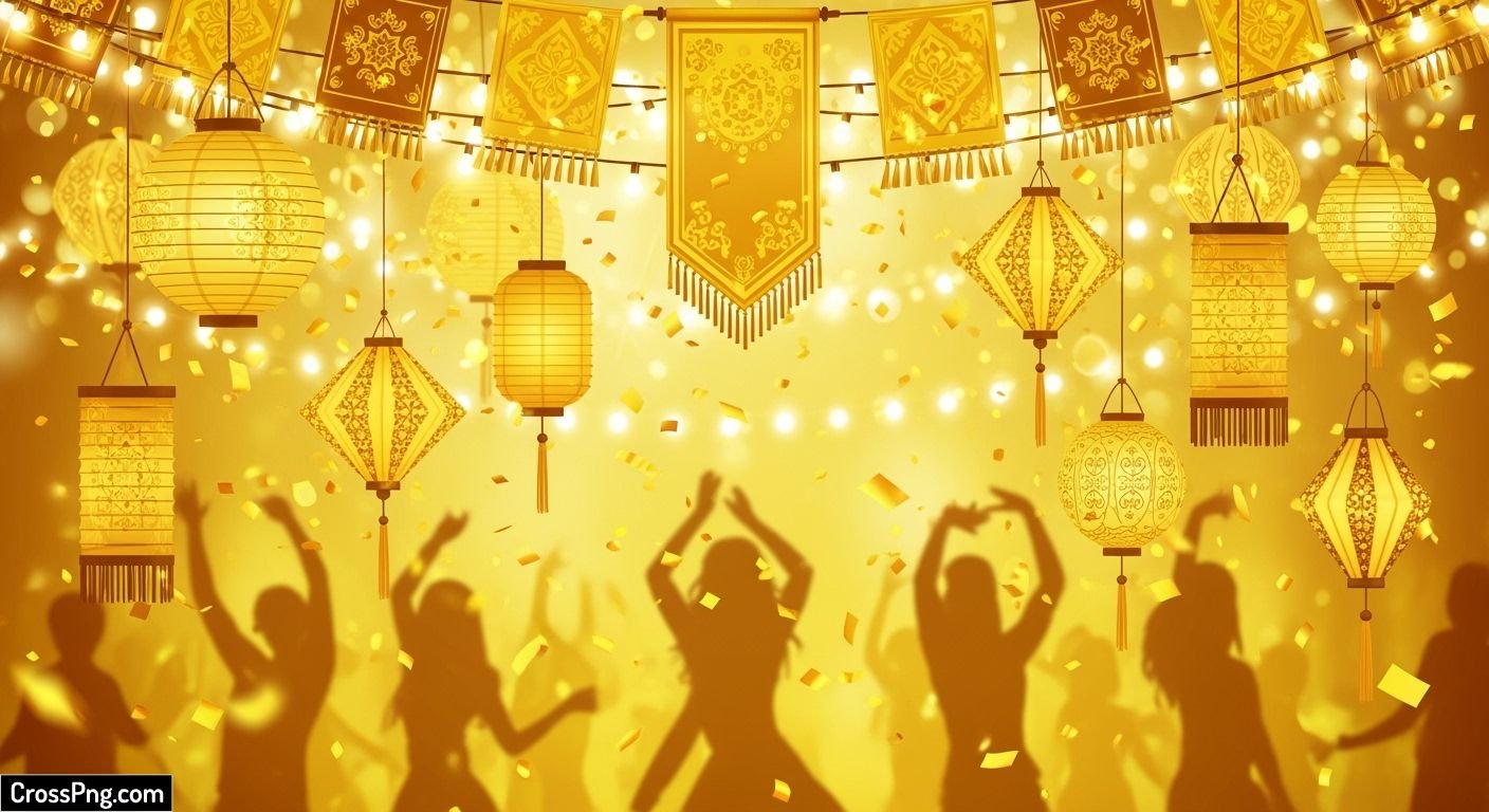 Yellow festival background image