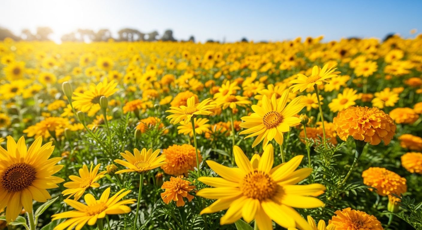 Yellow flower background image