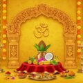 Yellow puja background image