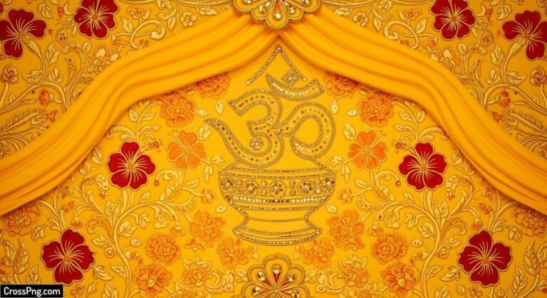 Yellow puja background image 3