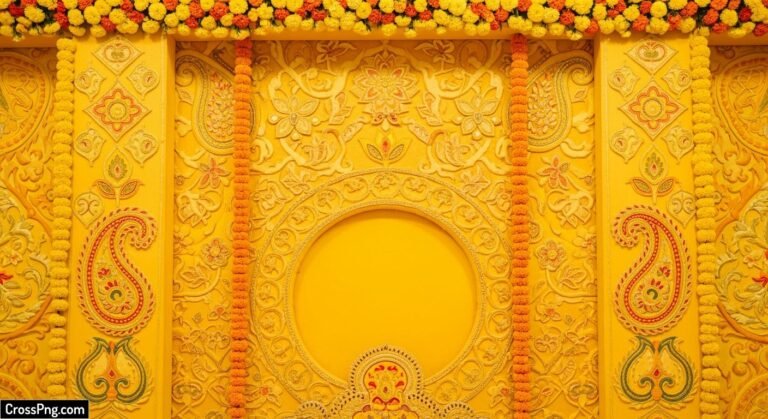 Yellow puja background image