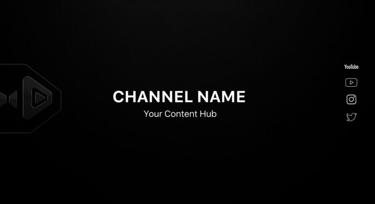 Youtube banner size black image