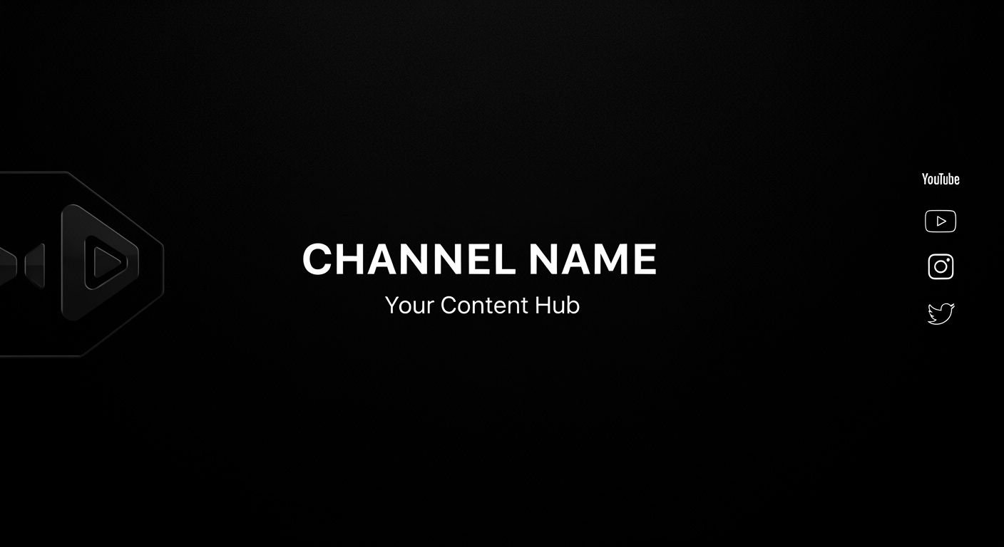 Youtube banner size black image