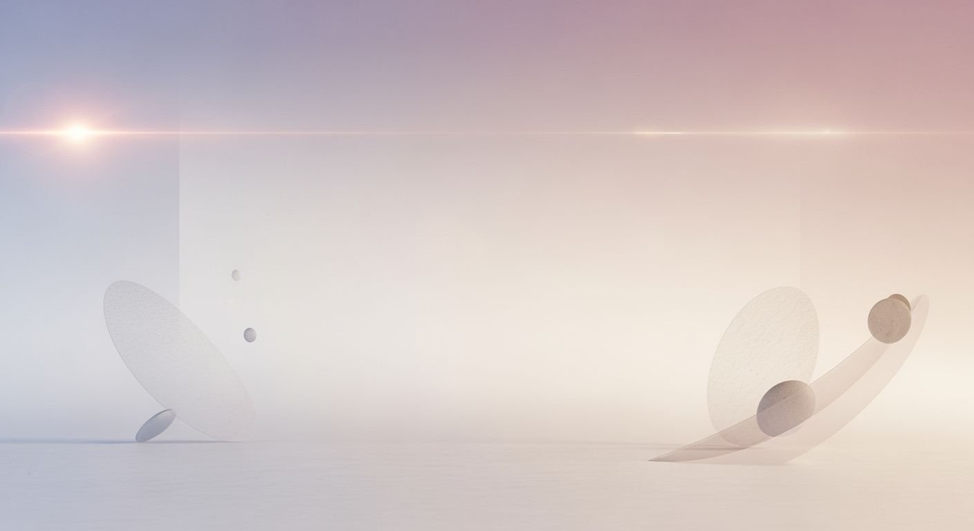 3D rendering of a white object in the middle of a room Background Image