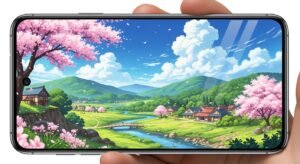 Anime background phone image