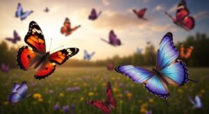 Background with butterfly image 3