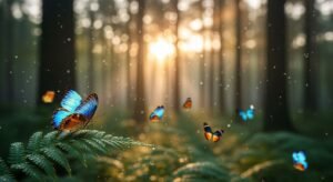 Background with butterfly image